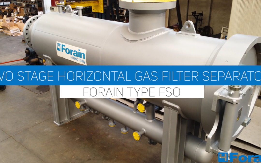 Two stage horizontal gas filter separators – Forain type FSO